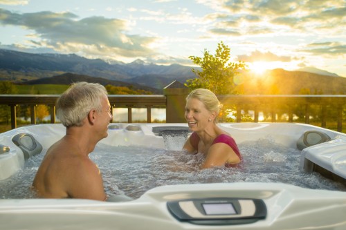 Couple in Sundace Hot Tub